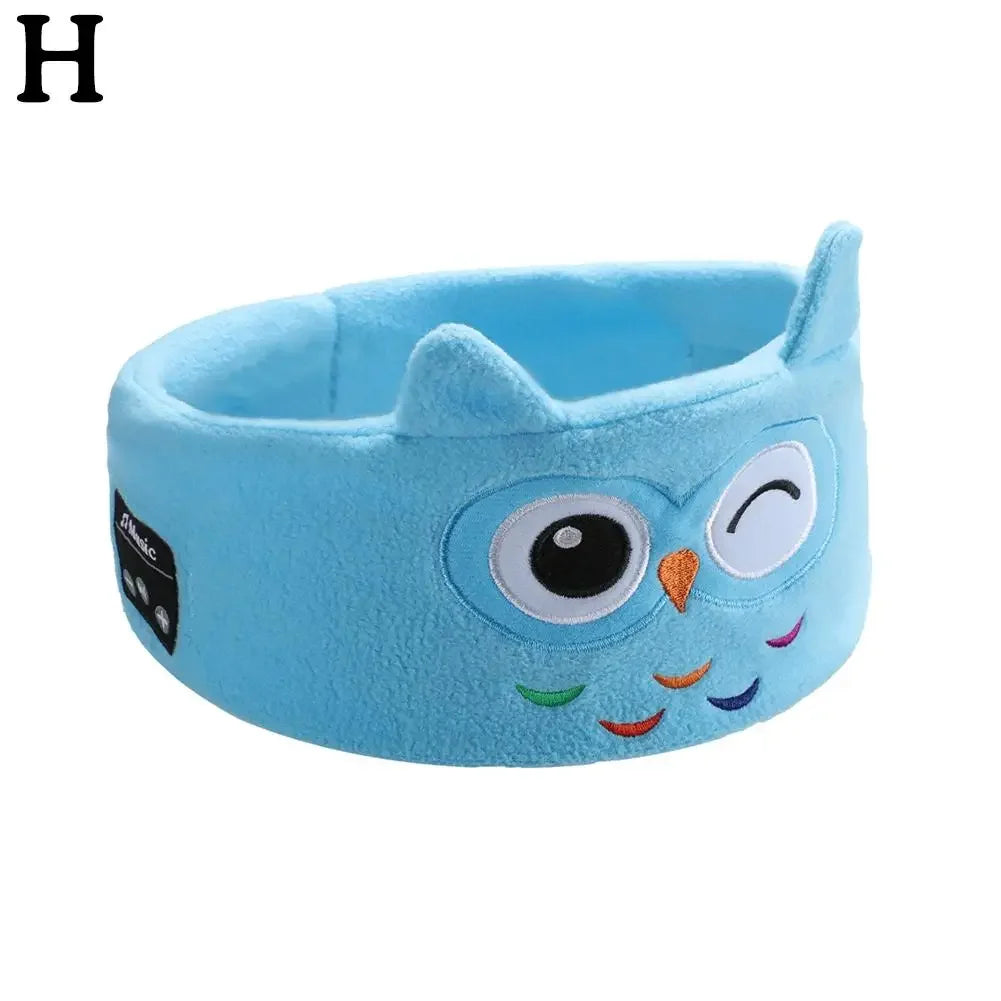 Bluetooth Music Headband Bluetooth V5.0 Chip Animal Bluetooth Wireless Headphones Kids Headband Thin Mask Speaker Sleep K6A9