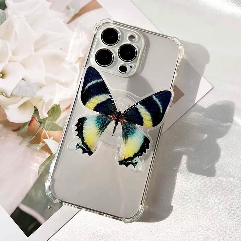 Acrylic Butterfly Phone Stand Socket Holder Grip Trendy mobile phone accessories Applicable ForApple Huawei Xiaomi Samsung