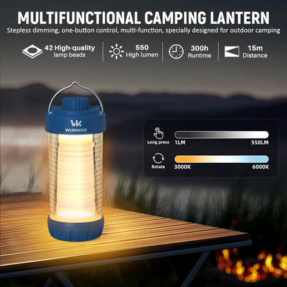 Wurkkos CL01 550LM RGB 550LM Rechargeable LED Flashlig Camping Lantern Power Bank Magnetic Work Light Rechargeable Waterproof