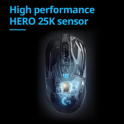 Logitech G903 LIGHT SPEED Wireless Gaming Mouse, Hero 25K Sensor, PowerPlay Compatible, Lightsync RGB, 25600 DPI