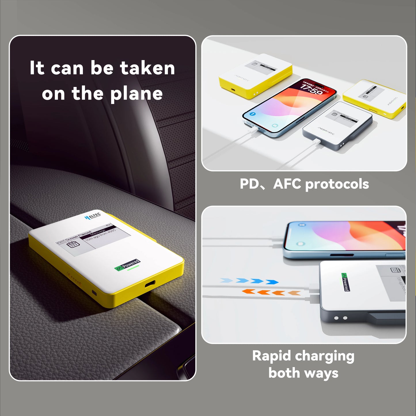 Heltec MeshPocket Qi2 Magnetic Power Bank Meshtastic Powered 5000/10000mah 15W Wireless Fast Charging Wireless iPhone Android