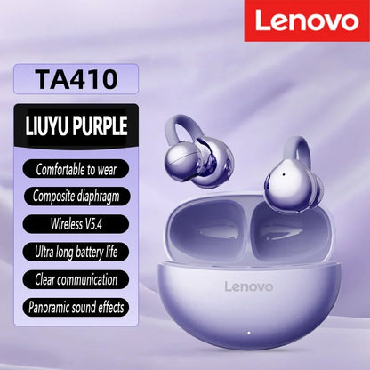 Lenovo TA410 Wireless Bluetooth 5.4 Earphones TWS Panoramic Sound Effects Ultra Long Battry Life Headphones Comfortable To Wear