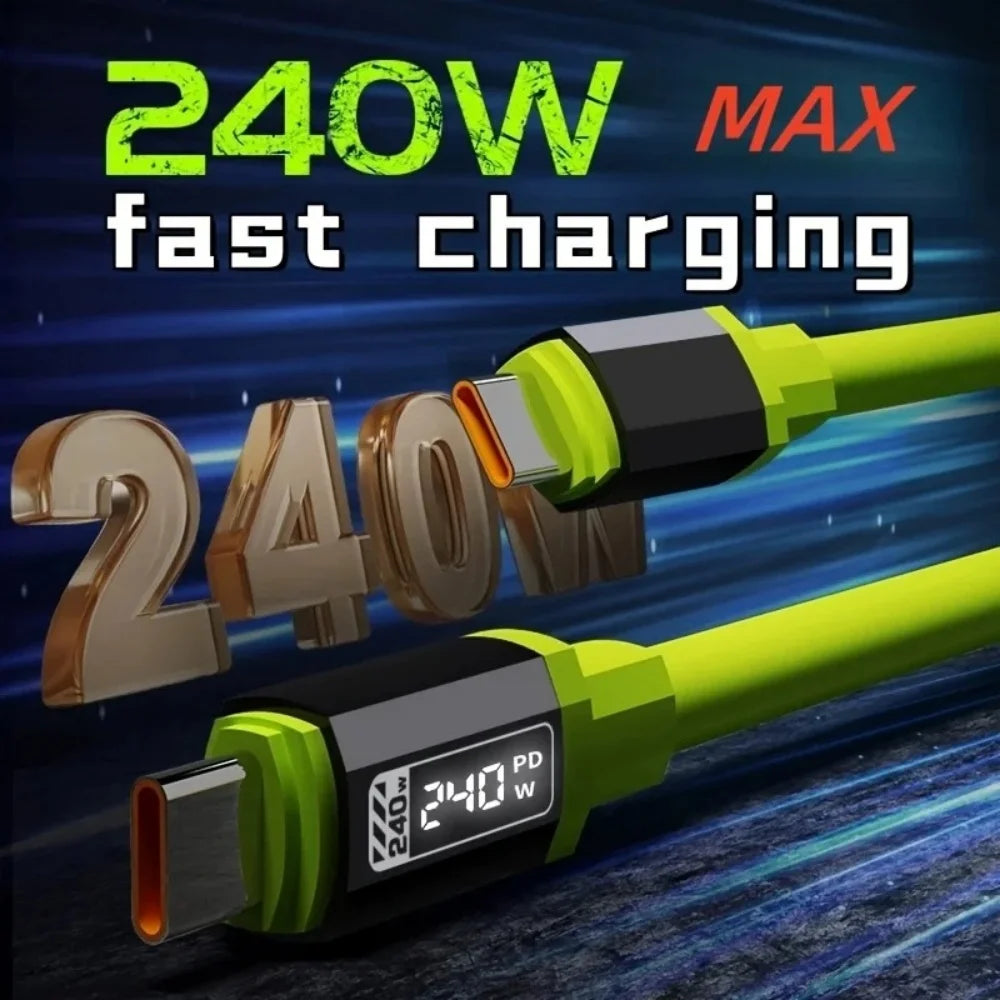 240W USB cable Mobile Phone Fast Charge Type-C cable Quick Data Wire for iPhone 15 16 Mi HUAWEI HONOR Xiaomi USB PD to PD cable