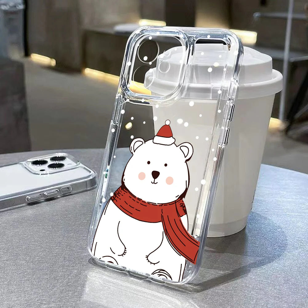 Merry Christmas Tree Santa Claus Phone Case For IPhone 17 Air 16 16E 15 14 Plus 13 12 11 Pro Max Case X XS XR 7 8 Plus Cover