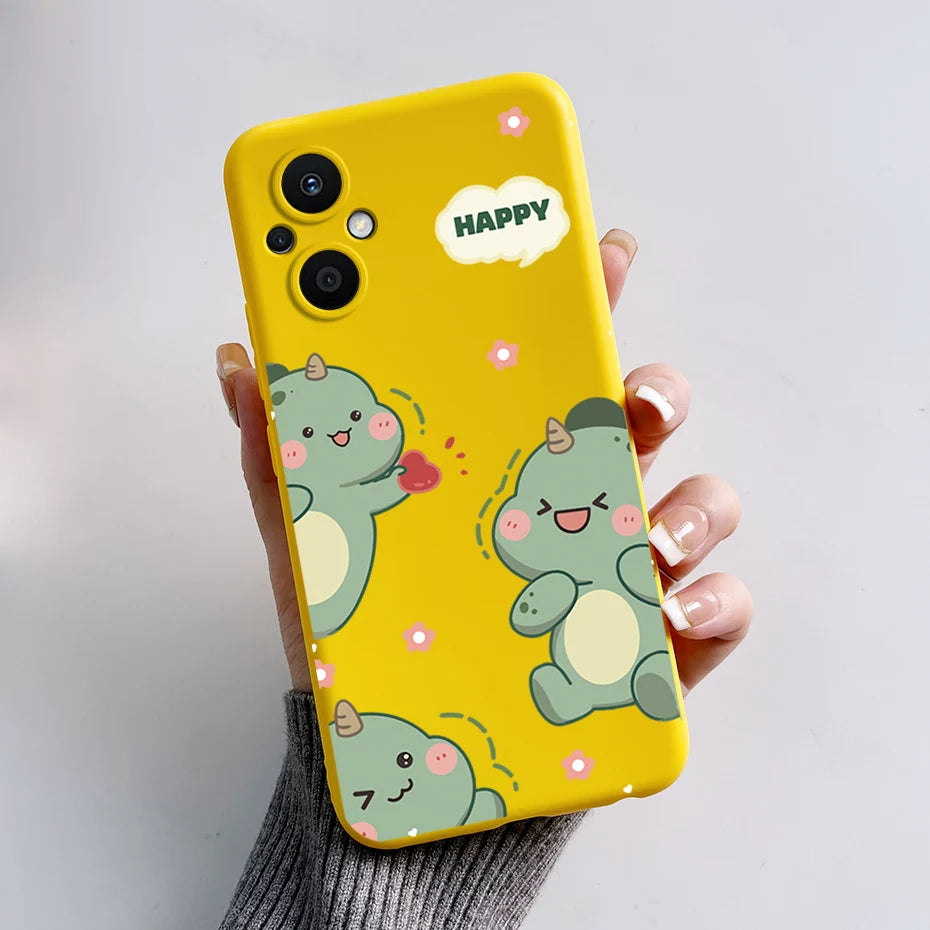For Oppo Reno7 Z 5G Case Reno 7 8 Lite Bear Cartoon Frog Soft Silicone Phone Case For Oppo Reno 7Z 8Z Reno7Z 5G Back Cover Capa