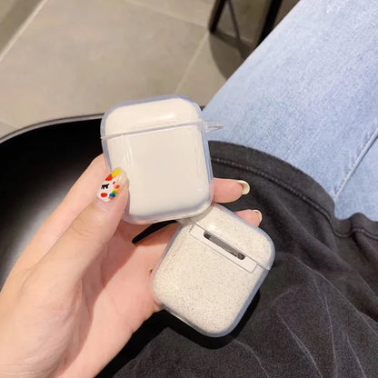 Luxury Bling Glitter Clear Earphone Case For Airpods Pro 3 Wireless Earphone Cover For Air Pods 3 2 1 Headset Soft Silicone Box