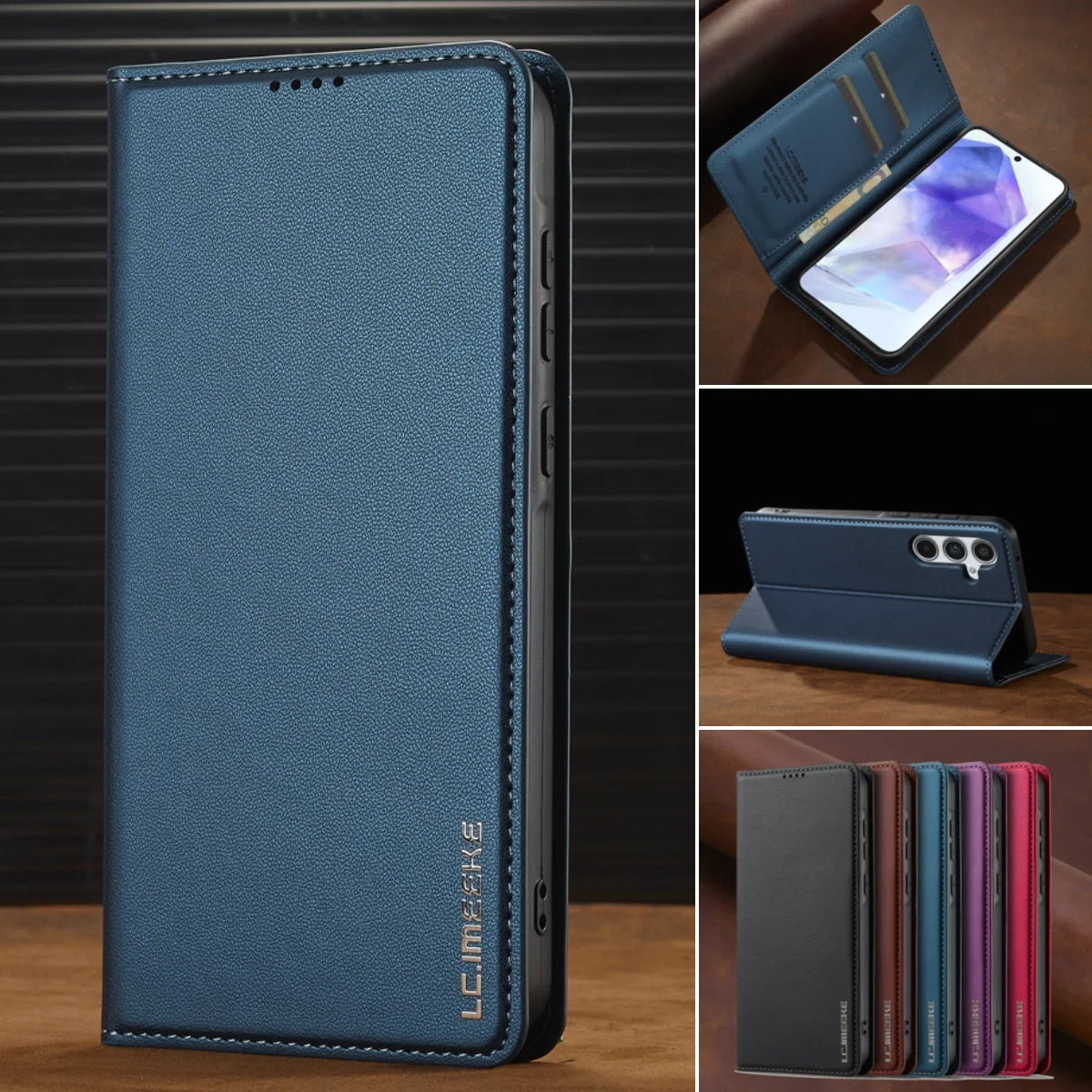 Business Magnetic Flip Leather Case For iPhone 17 Air 16 15 14 Pro Max 16E 13 12 11 Pro XS Max XR X 8 7 Plus SE Card Phone Cover