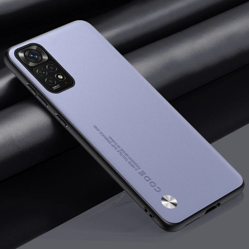 Luxury PU Leather Case For Xiaomi Redmi Note 11S 11 Pro Back Cover Matte Silicone Protection Phone Case For Redmi Note 11E Pro