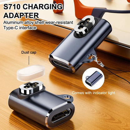 NEW Type C Bone Conduction Headphones Charger Magnetic Charger Adapter For Shokz OpenSwim Pro S710 Magnetic Charging Adapter