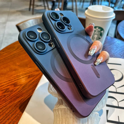 Luxury For Magsafe Gradient Silicone Multicolour Shockproof phone Case for iPhone 15 14 13 12 11 Pro Max Wireless Charging Cover