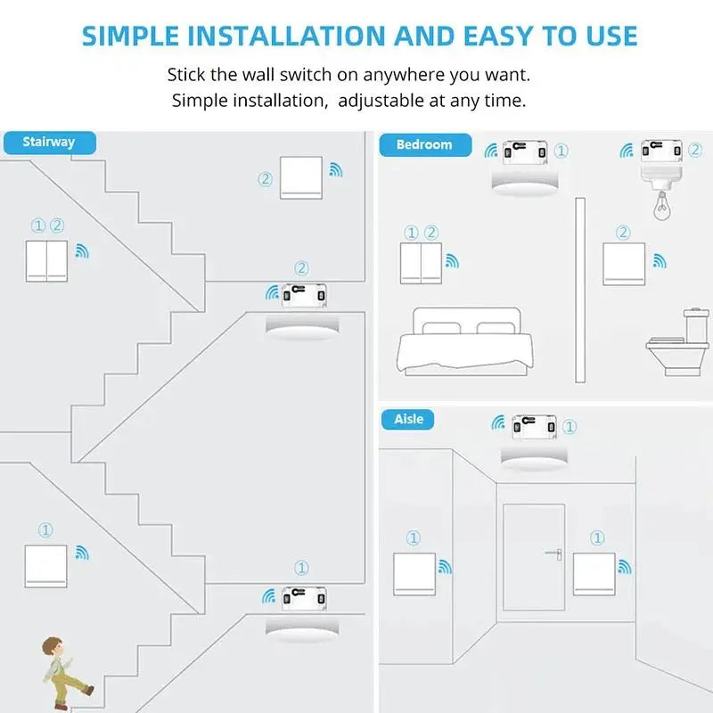 Smart WiFi Switch for Lighting 16A RF433MHz Wireless APP Voice Control Smart Home Smart Life Work With Google Home