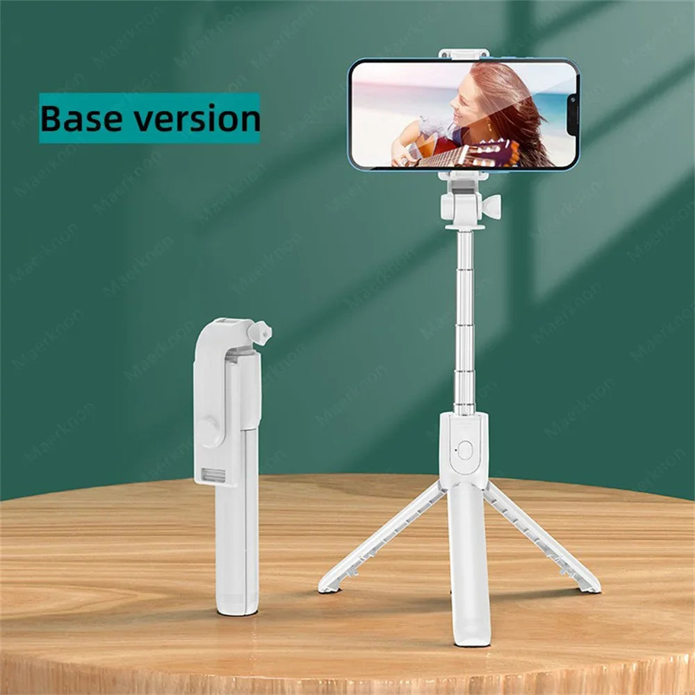 Bluetooth Selfie Stick Tripod Desktop Stand Phone Holder Wireless Remote Shutter for iPhone IOS Android Phone Option Fill Light
