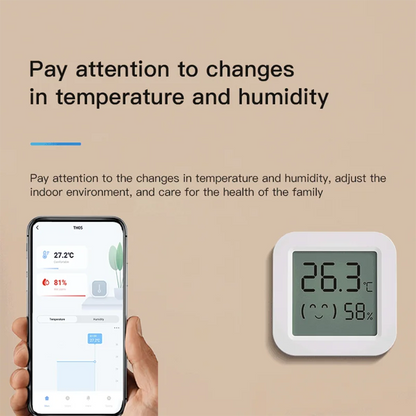 Tuya Temperature Humidity Sensor Mini LCD Display Compatible with BT APP Remote Control Thermometer Hygrometer