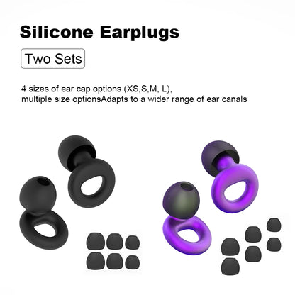 Concert Ear Plugs, High Fidelity Noise Cancelling Silicone Ear Plugs, Reusable Ear Plugs for Musicians, , Focus and Sleep