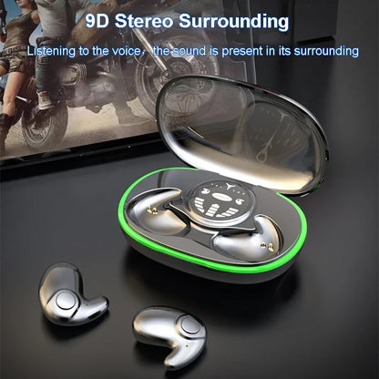 Invisible Sleep Earphones Bluetooth 5.3 Headphones IPX5 Waterproof Noise Reduction Earbuds Touch Control Wireless Headsets