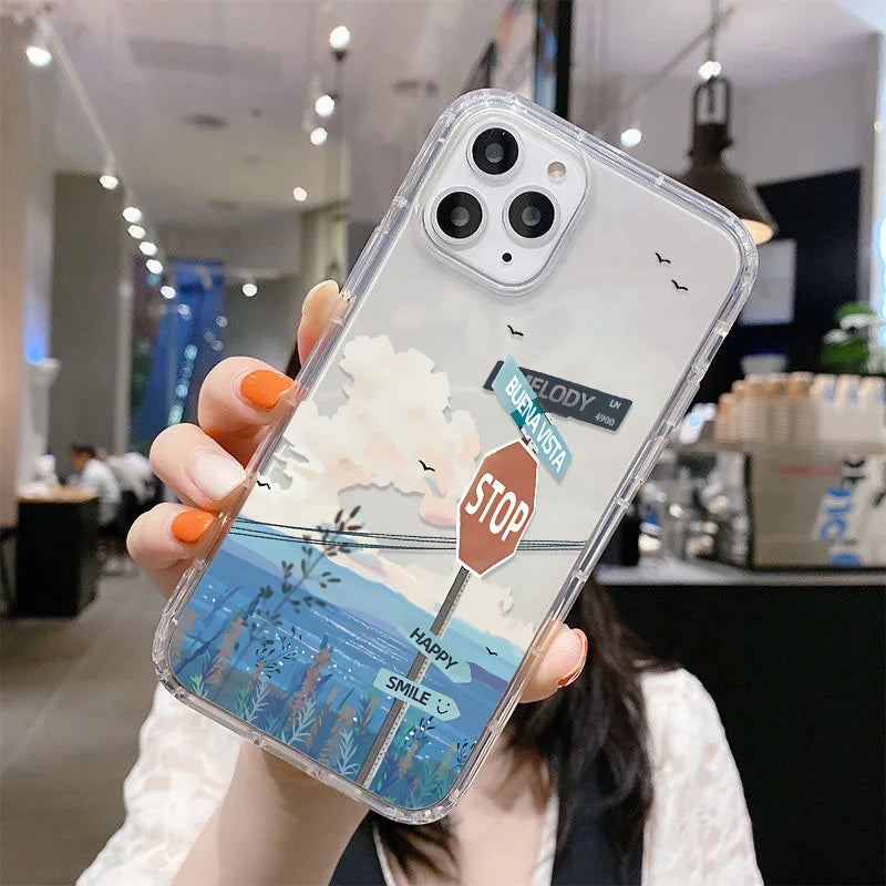 For Samsung S23 S25 Ultra Case Anime Landscape Phone Case For Samsung Galaxy S24 S22 Ultra S20 S21 FE S23Ultra S 23 Plus Covers