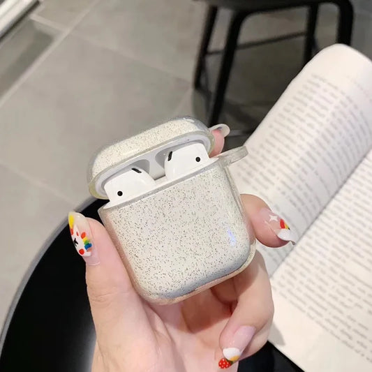 Luxury Bling Glitter Clear Earphone Case For Airpods Pro 3 Wireless Earphone Cover For Air Pods 3 2 1 Headset Soft Silicone Box