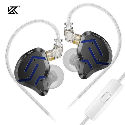 KZ ZSNPro 2 ZSN PRO 2 Hybrid Drive 1BA+1DD In Ear Metal Earphones HIFI Bass Headset Sport Noise Cancelling Headphone EDXPRO ZSTX