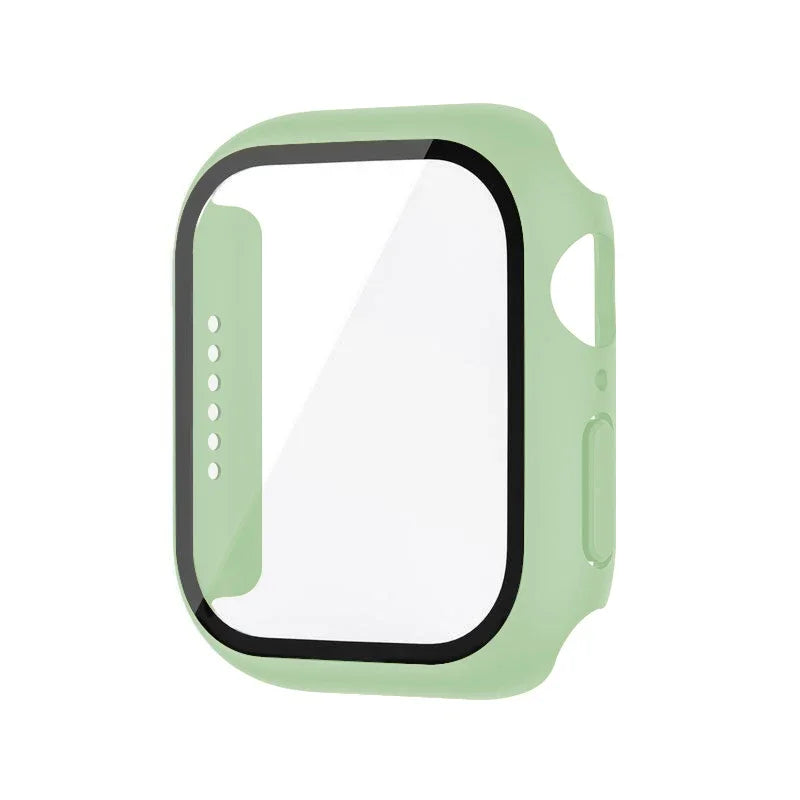 Glass+Cover For Apple Watch case 8 7 9 45mm 41mm 44mm 38 42mm iWatch Accessorie Screen Protector Apple watch series 6 SE 5 40mm