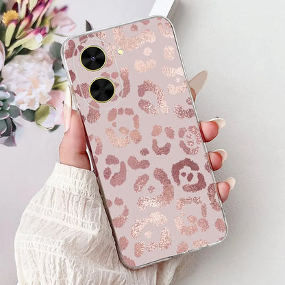 For Cover Xiaomi Redmi A5 4G / Poco C71 Phone Case Colorful Flower Butterfly Love Heart Lxuru Women Fashion Soft Clear Silicone