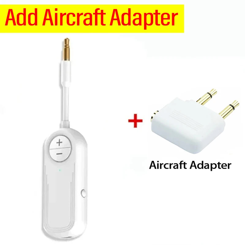 Bluetooth 5.3 Audio Transmitter and Receiver 2 in 1 Wireless 3.5mm Aux Audio Adapter Transmitter for TV Aircraft Car Headphones