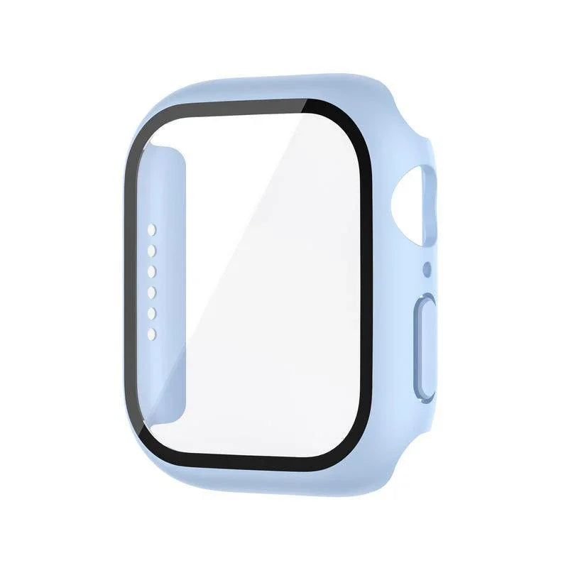 Glass+Cover For Apple Watch case 8 7 9 45mm 41mm 44mm 38 42mm iWatch Accessorie Screen Protector Apple watch series 6 SE 5 40mm