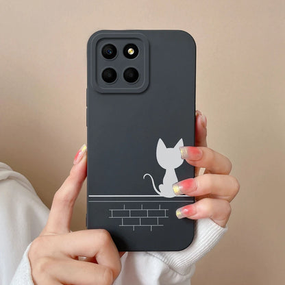 For Huawei Honor X6 X6S X6A Plus Phone Case Butterfly Heart Liquid Silicone Camera Protection Back Cover For Honor X 6 Funda