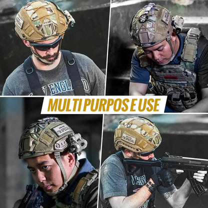 Tactical Helmet Cover for Fast Helmet Multi-Camo Helmet Cover for Airsoft HelmetMilitary Paintball Hunting Shooting Gear