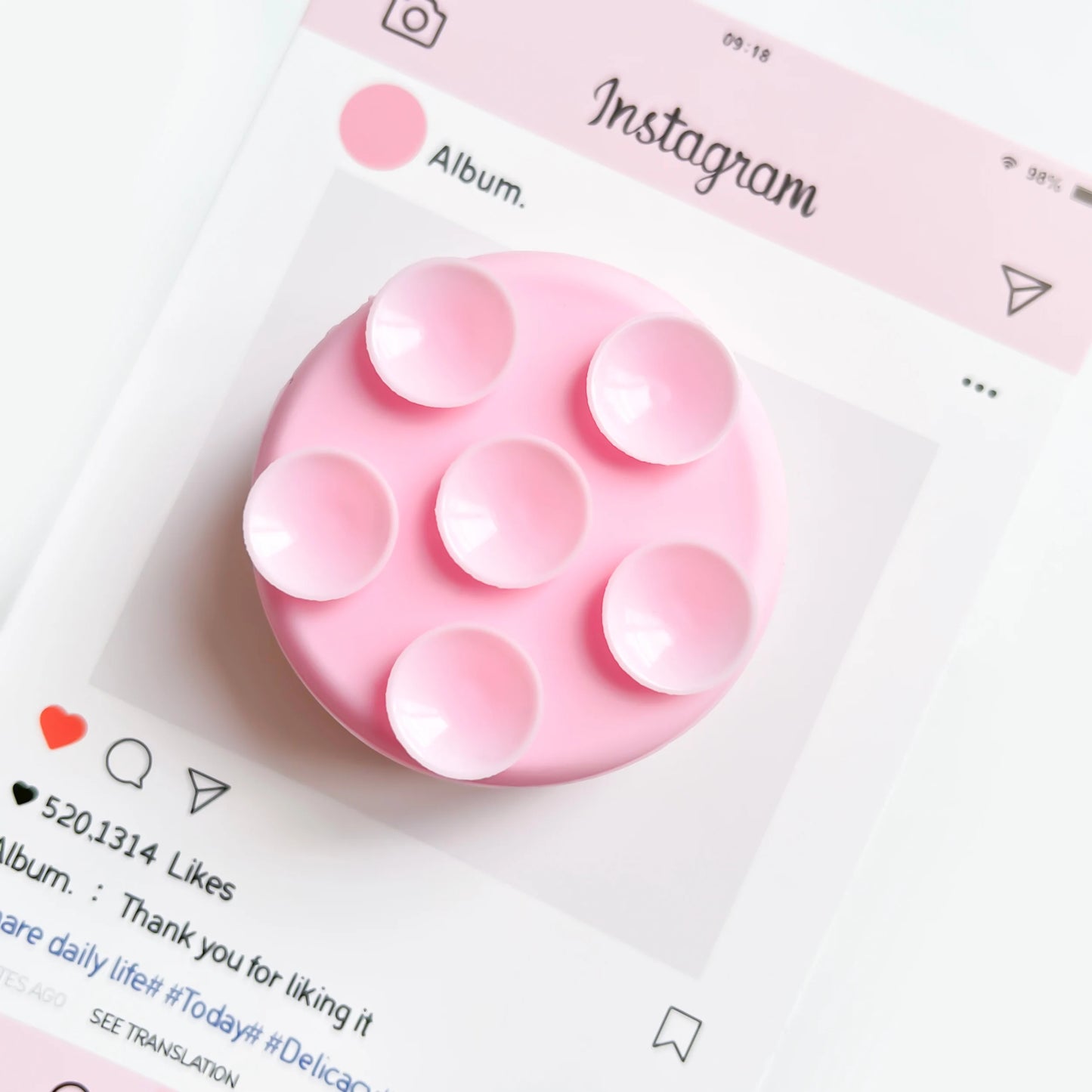 Silicone Suction Cup Phone Holder With Grip Fixture Suction Pad Non Slip Stand Finger Ring Holder Phone Sockets Poppings Griptok