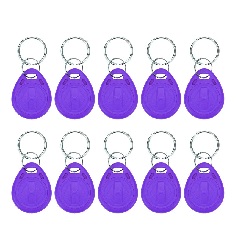 5YOA 10pcs 125KHz T5577 Keyfobs Rewritable Duplicate Tag 5200 Proximity Copy Access Card ID Token Ring RFID Cloner Keychain