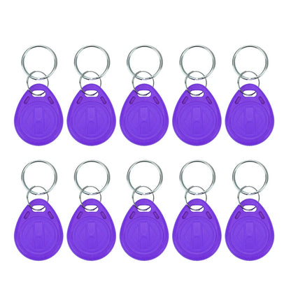 5YOA 10pcs 125KHz T5577 Keyfobs Rewritable Duplicate Tag 5200 Proximity Copy Access Card ID Token Ring RFID Cloner Keychain