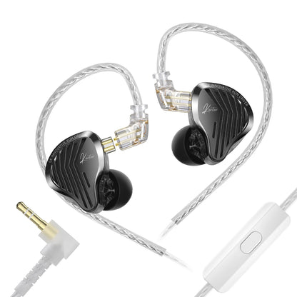 GK KUNTEN Dynamic Drive Headphones HIFI Heavy Bass Earbuds Sports Metal Headphones Detachable Headphones Gaming Headset Ear Buds