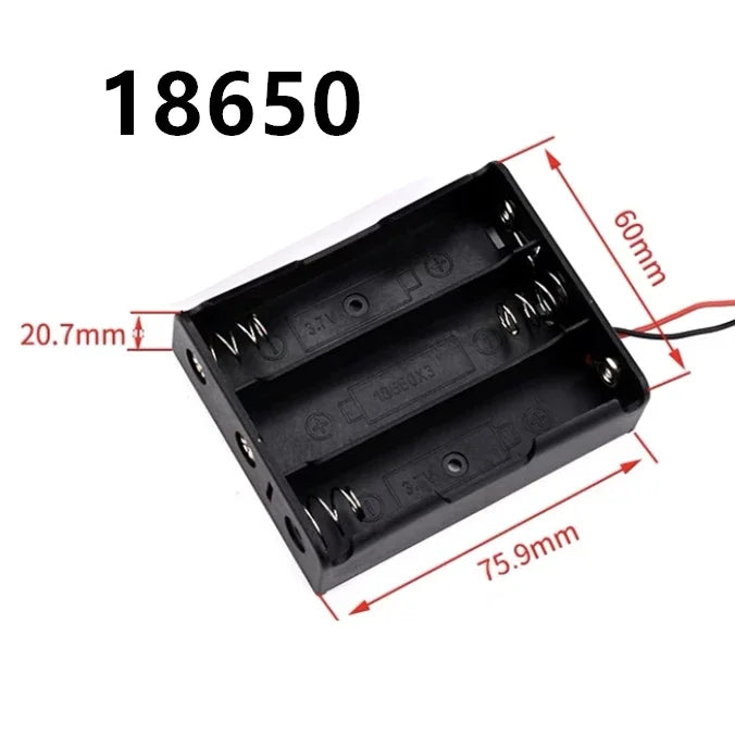 New 18650 Power Bank Cases 1X 2X 3X 4X 18650 Battery Holder Storage Box Case 1 2 3 4 Slot Batteries Container With Wire Lead