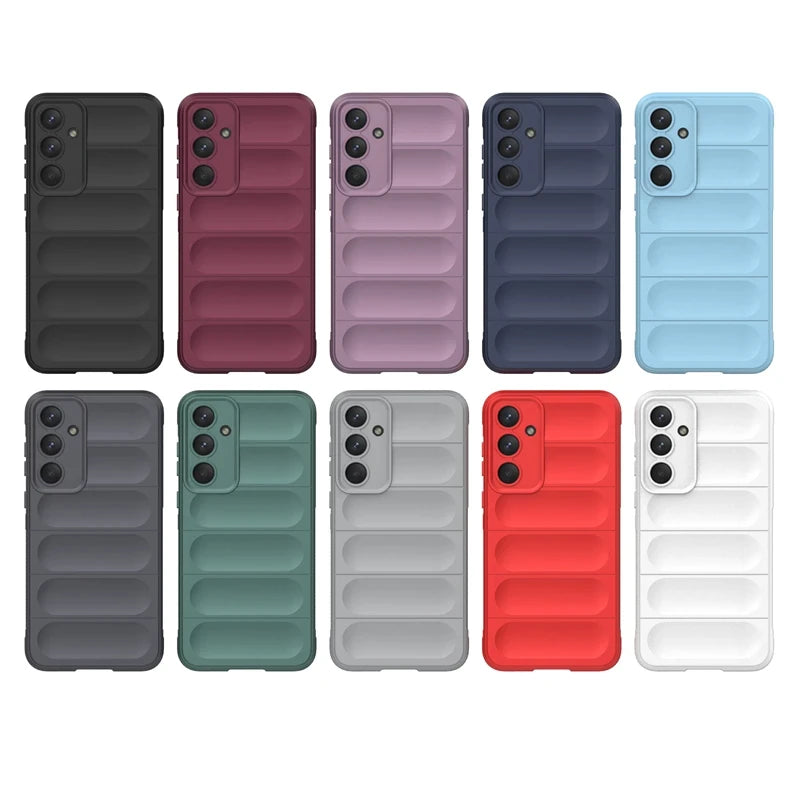 For Samsung Galaxy A55 A35 A25 A15 5g Back Cover Phone Case Soft Liquid Silicone Anti-fall Shockproof Armor Protect Funda Coque