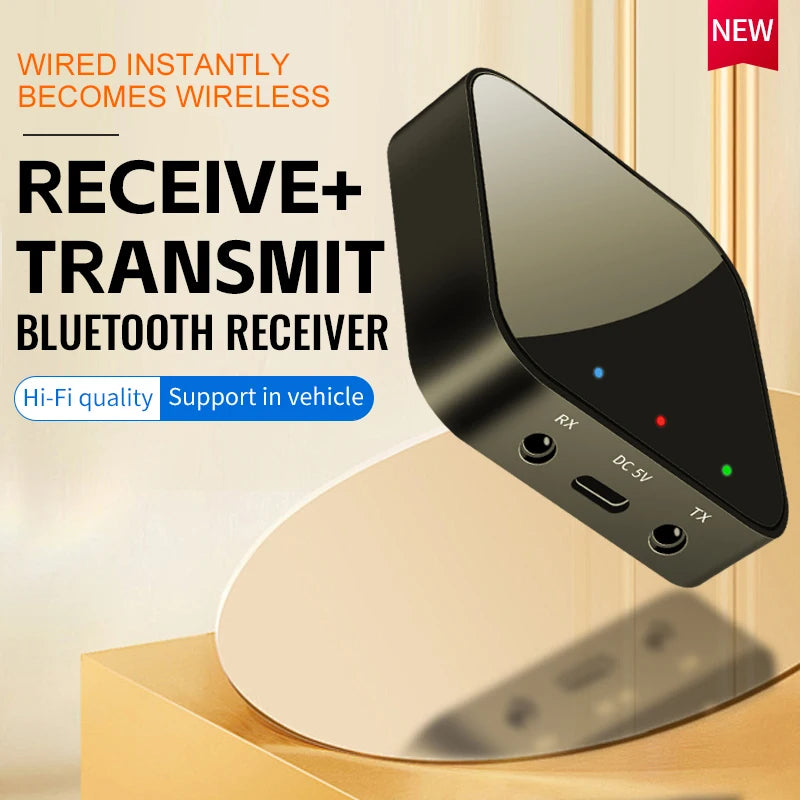 KEBIDUMEI Bluetooth 6.0 Receiver and Transmitter 3.5mm AUX Wireless Audio Adapter Bluetooth Transmitter for Car PC TV Headphones
