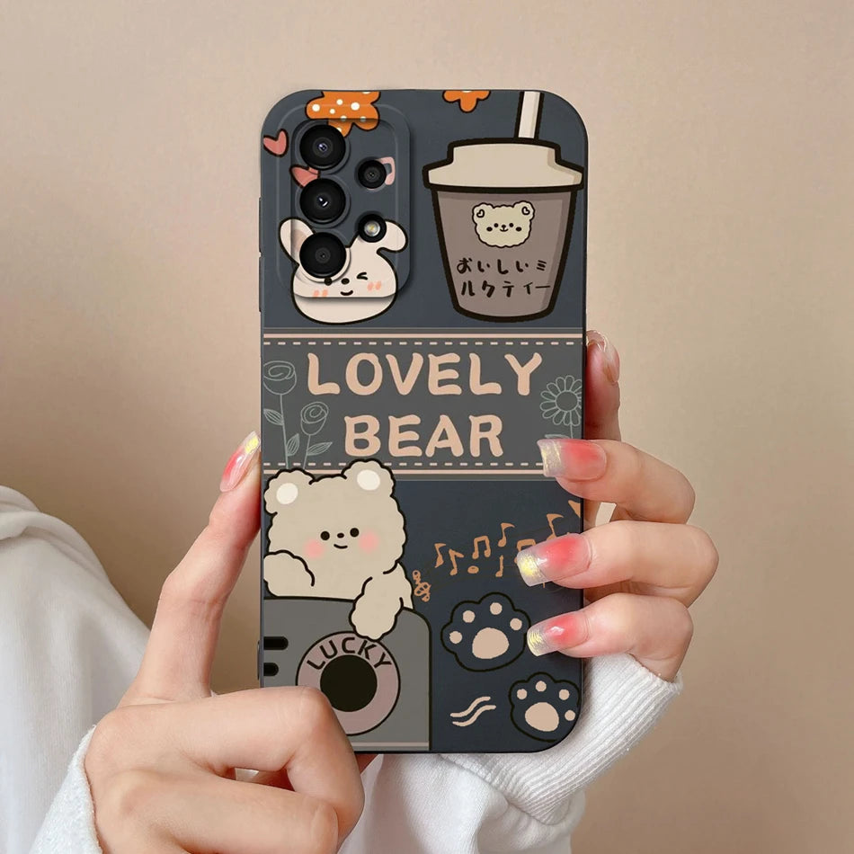 Case For Samsung Galaxy A13 A 13 4G 5G New Design Soft Liquid Silicone Full Coverage Back Cover Anti Slip Shockproof Bumper Capa