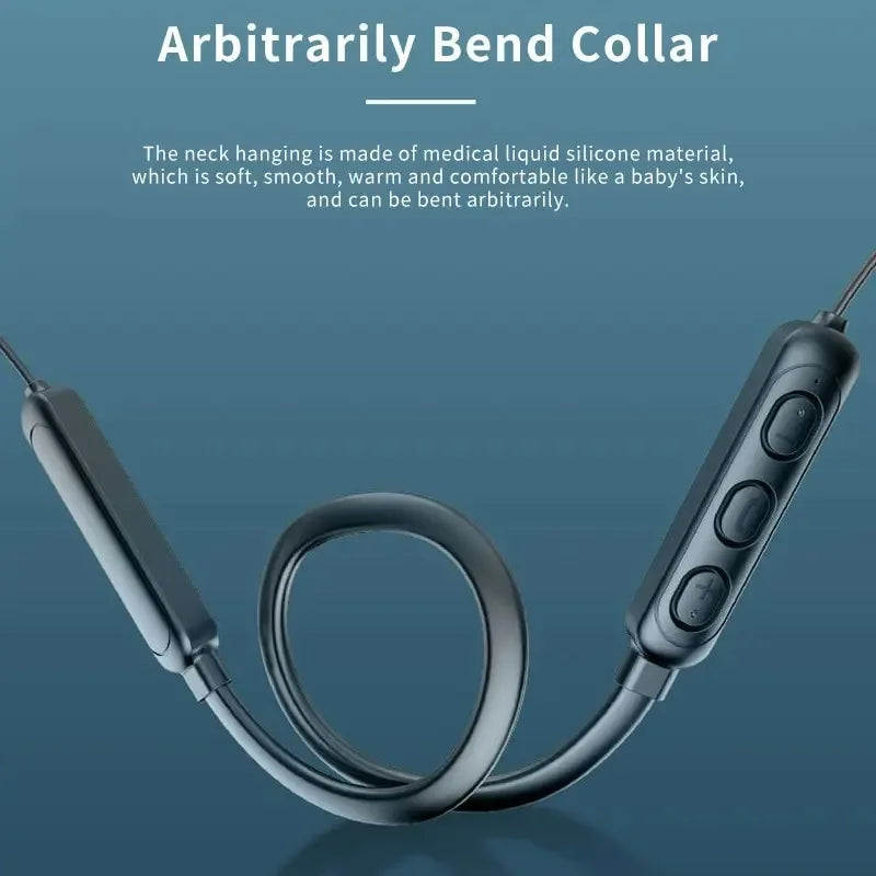 Wireless 9D Bluetooth Headset NeckHanging Stereo Noise Reduction Universal 5.0 Sports Headset Microphone
