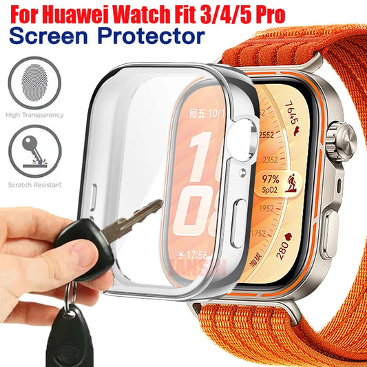 Screen Protector For Huawei Watch Fit 5 Pro TPU Case Protective Shell Cover for Huawei Fit5 Fit5pro Fit4 4pro Fit3 Accessories