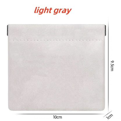 Portable PU Earphones Storage Bag Leather Coin Purse Bag Accessories Memory Card  Mini Key Pouch Female Lipstick Storage Bag