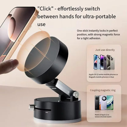 Car mobile phone magnetic Stand 2025 New type suction cup vacuum adsorption car special fixed mobile phone stand