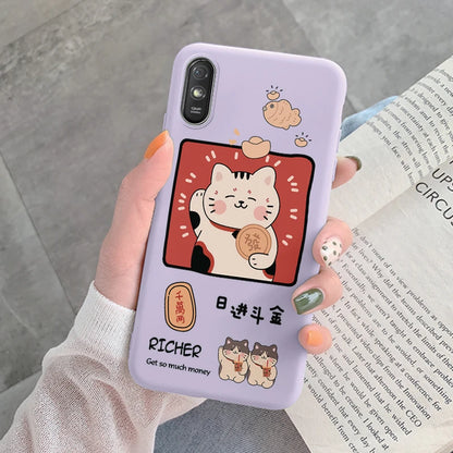 For Redmi 9AT 9A 9at Back Cover Protective Case Soft Silicone Cute Cartoon Cat Frog Funda Phone Case For Xiaomi Redmi 9C 13C 14C