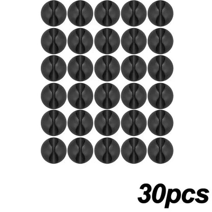 5/50Pcs Mini Cable Winder Organizer USB Charging Cable Clips Desk Tidy Organiser Wire Cord Holder Protectors In Home Office Car