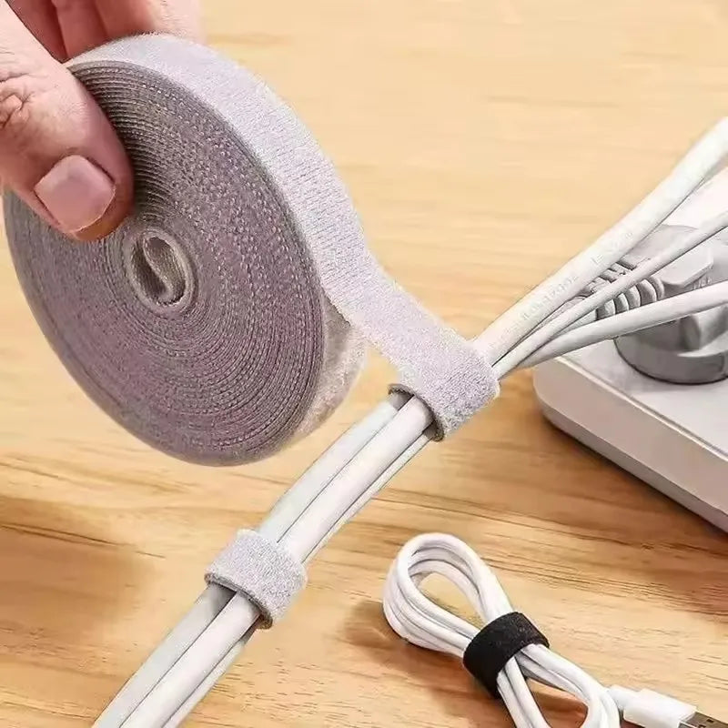 1/3/5M Cable Organizer Cable Ties Management Wire Winder Tape Earphone Mouse Cord Management Ties 2030