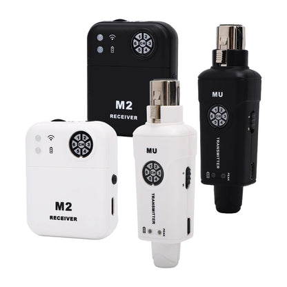 2.4GHz Wireless In-Ear Monitor System Transmitter Receiver Set 6 Channel Adjustable Frequency with Monitor Earphones Plug
