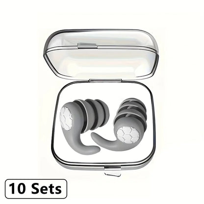 Silicone Sleeping Ear Plugs Three-Layer Noise Reduction Waterproof Earplug Professional Soundproof Earplug Earplugs For Swimming