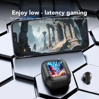 2026 New Ne200 Country 134  Translate Full Color Touch Screen TWS Earbuds - ANC Noise Cancelling Wireless Headphones