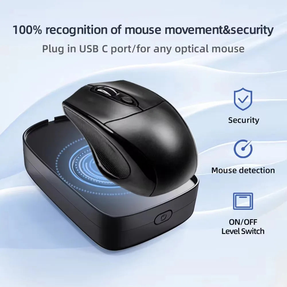 Undetectable Mouse Jiggler 5V 1A Simulate Mouse Mover Wired Wireless Mouse Compatible for Computer Awakening for Keeps PC Active