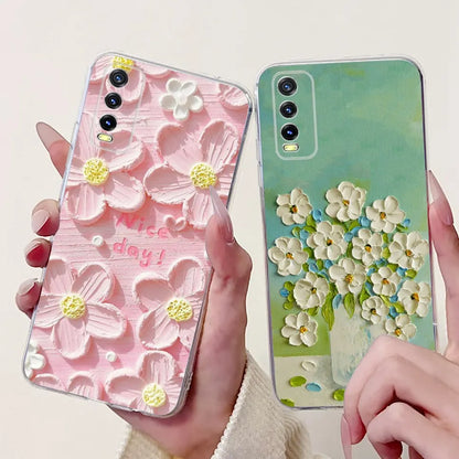 Soft Clear Siliocne Cover For Vivo V2027 V2028 V2029 Phone Case Vivo Y11s Y12s Y20 Y20s Y20i Y20G Cartoon Animals Flower Coque