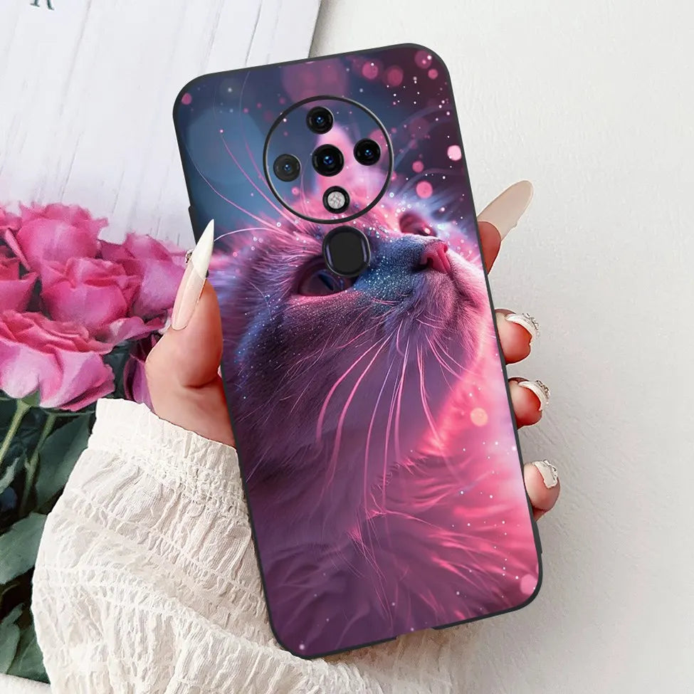 6.8'' For Tecno Spark6 KE7 Back Cover For Techno Spark 6 Case Shockproof Luxury Cute Cartoon Funny Cool Silicone Bumper Funda