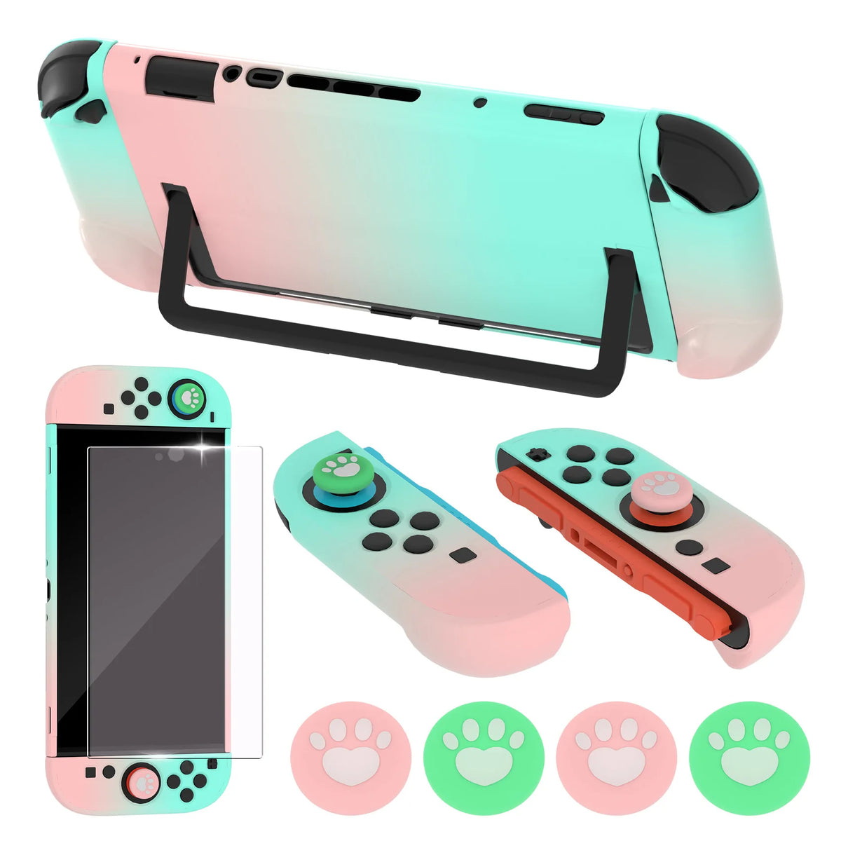 New Skin-friendly Shell For Switch 2 Protective Cover With Screen protector Joystick Caps JoyCon Controller Game Accessories